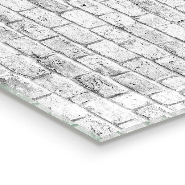 Oven splashback Gray brick natural stone