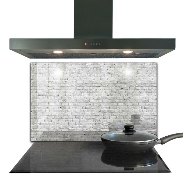 Oven splashback Gray brick natural stone
