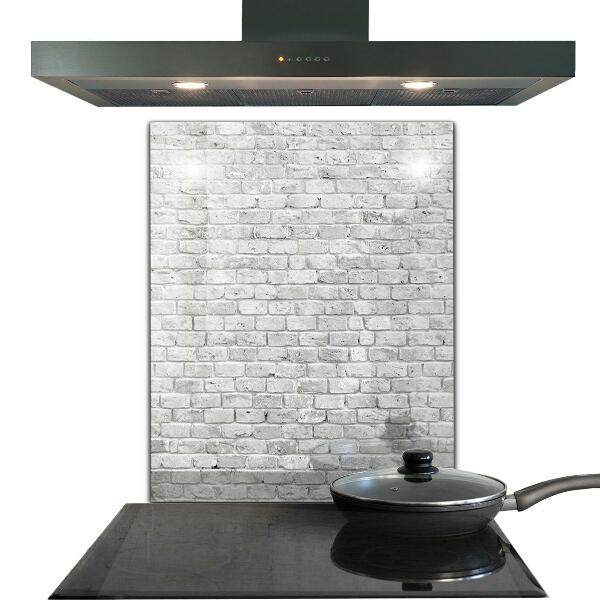 Oven splashback Gray brick natural stone