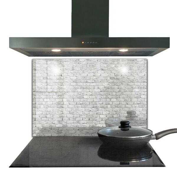 Oven splashback Gray brick natural stone