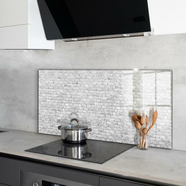 Oven splashback Gray brick natural stone