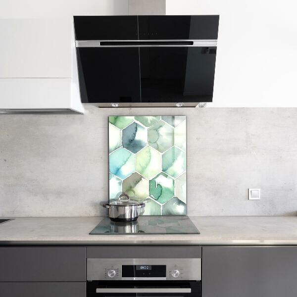 Hob splashback Watercolor geometric patterns