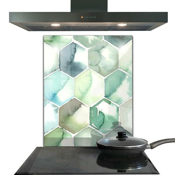 Hob splashback Watercolor geometric patterns