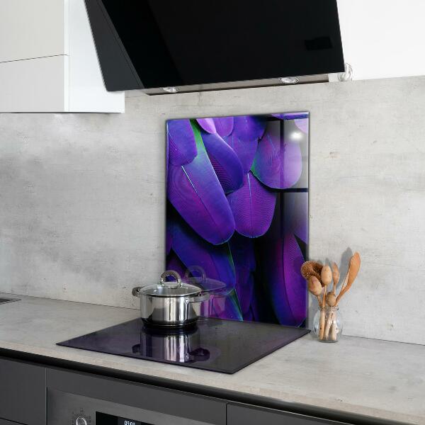 Oven splashback Exotic bird feathers