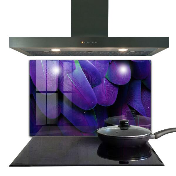 Oven splashback Exotic bird feathers