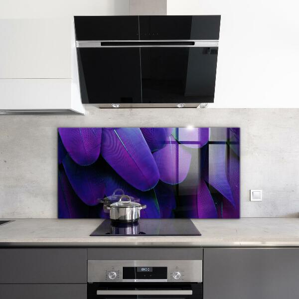 Oven splashback Exotic bird feathers