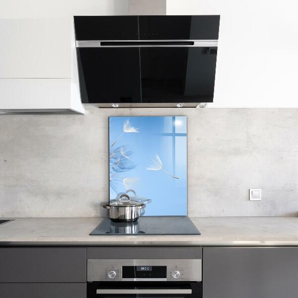 Kitchen glass panel Delicate dandelions