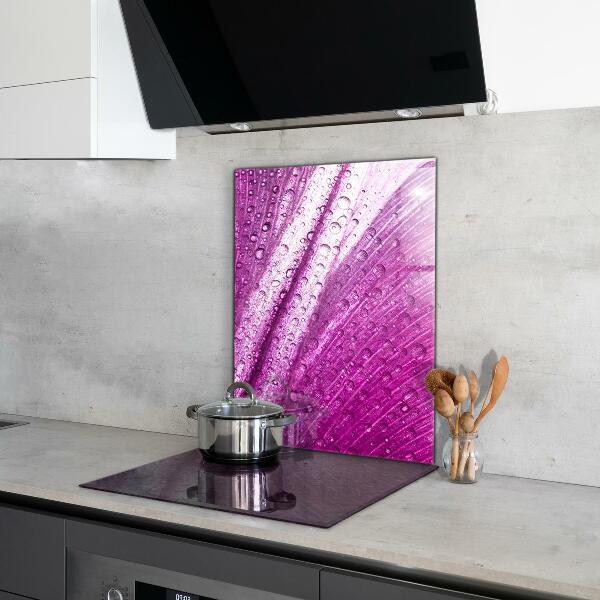 Kitchen glass panel Delicate pink leaf