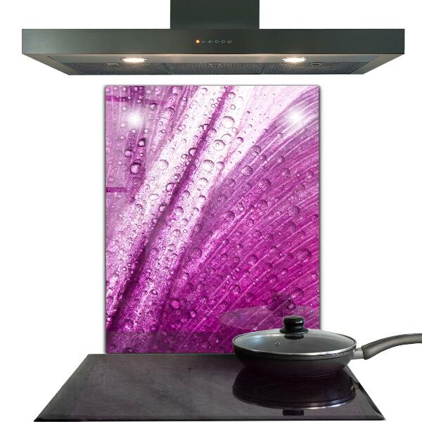 Kitchen glass panel Delicate pink leaf
