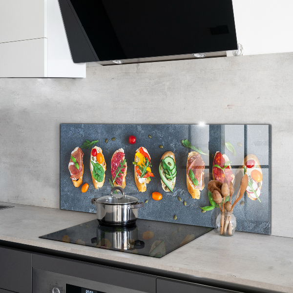 Kitchen wall panels Appetizers appetizing sandwiches