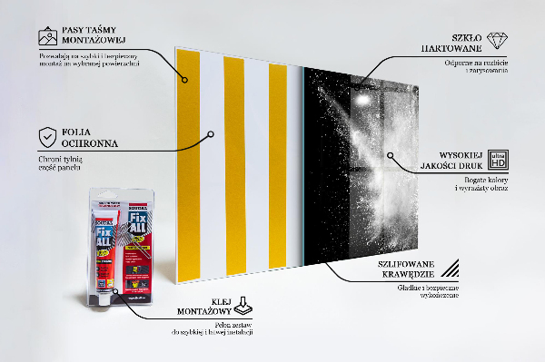 Kitchen wall panels Powder explosion abstraction