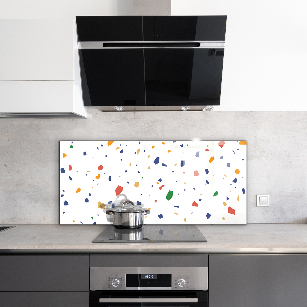 Kitchen glass panel Terrazzo terrazzo pebbles