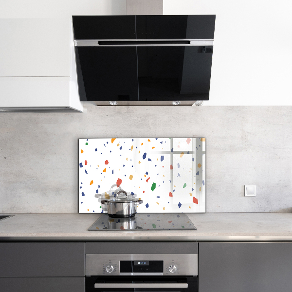 Kitchen glass panel Terrazzo terrazzo pebbles