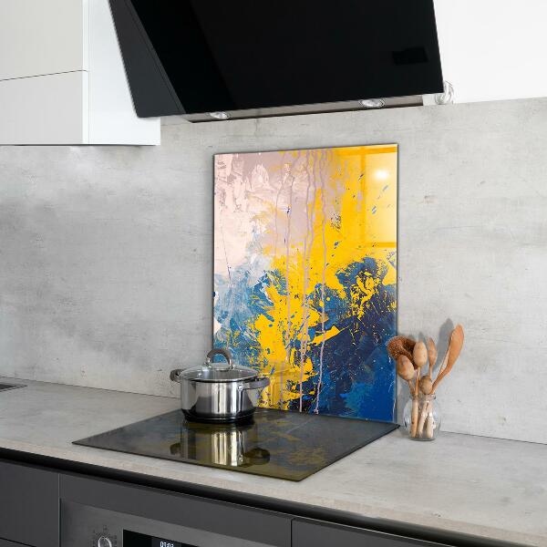 Kitchen wall panels Abstract colorful paint