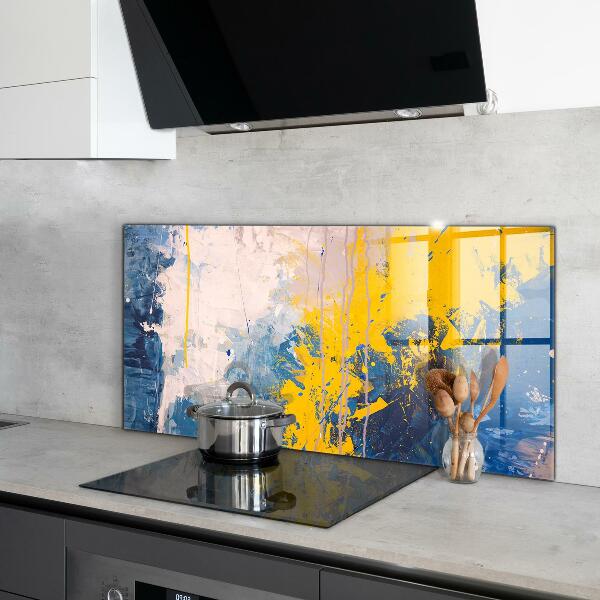 Kitchen wall panels Abstract colorful paint