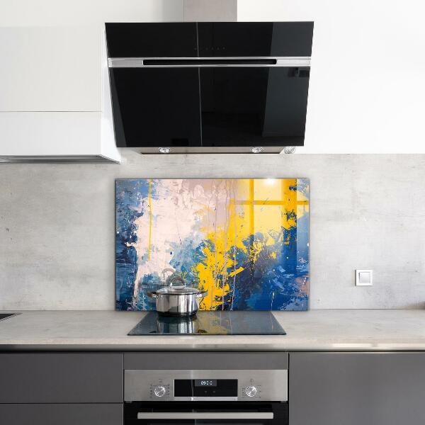 Kitchen wall panels Abstract colorful paint