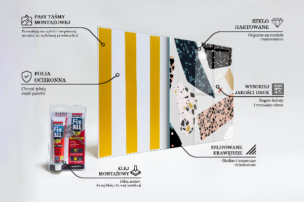 Kitchen glass panel Terrazzo terrazzo granite