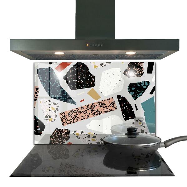 Kitchen glass panel Terrazzo terrazzo granite