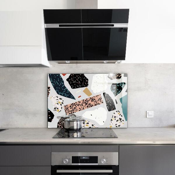 Kitchen glass panel Terrazzo terrazzo granite