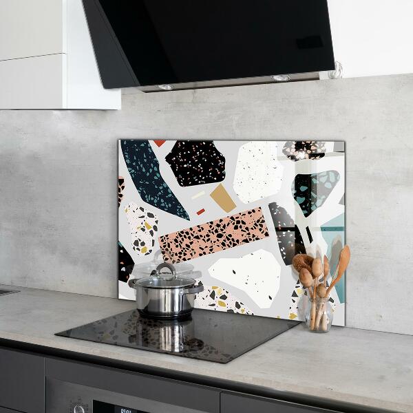 Kitchen glass panel Terrazzo terrazzo granite