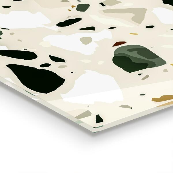 Kitchen glass panel Terrazzo natural stone