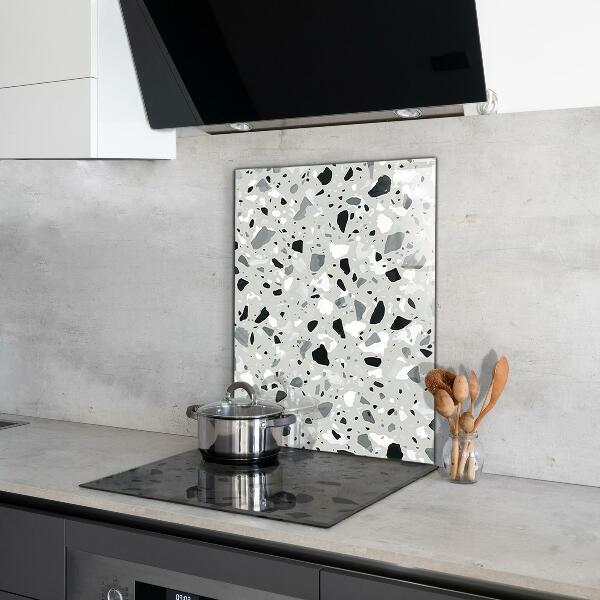 Kitchen glass panel Terrazzo terrazzo texture