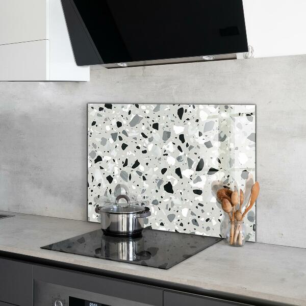Kitchen glass panel Terrazzo terrazzo texture