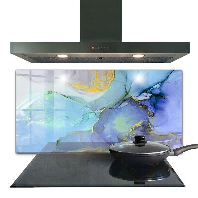 Hob splashback Blue energy abstraction