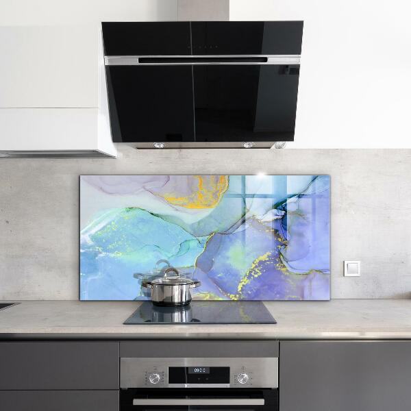 Hob splashback Blue energy abstraction