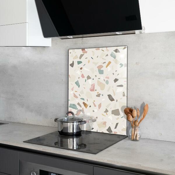 Kitchen glass panel Beige terrazzo terrazzo