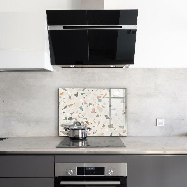 Kitchen glass panel Beige terrazzo terrazzo