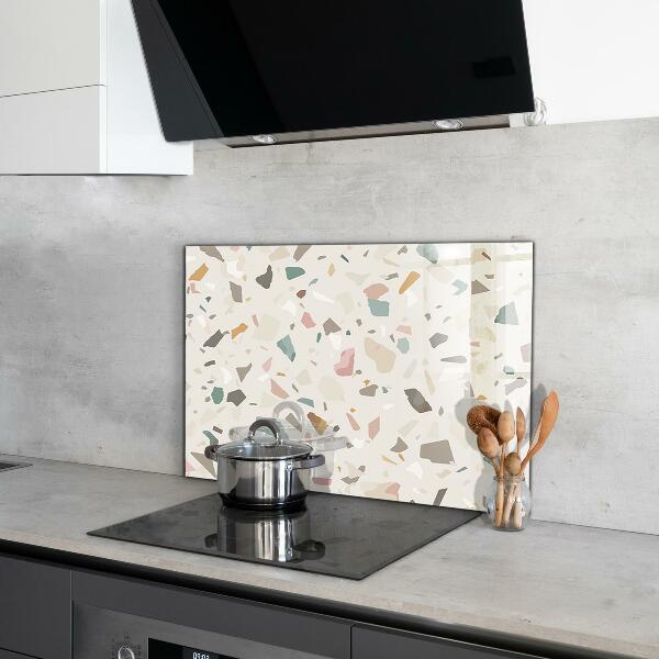 Kitchen glass panel Beige terrazzo terrazzo