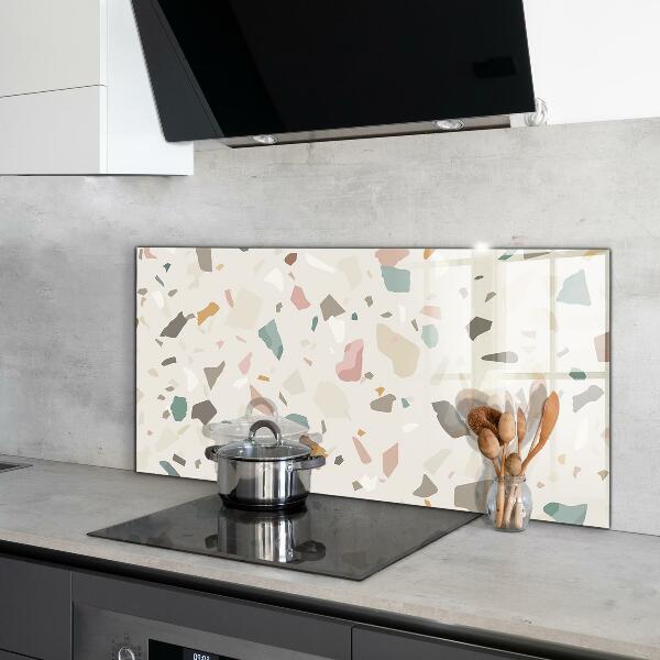 Kitchen glass panel Beige terrazzo terrazzo