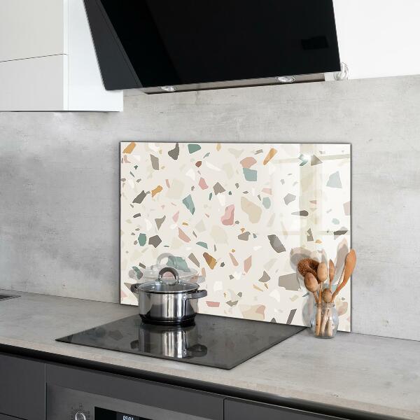 Kitchen glass panel Beige terrazzo terrazzo