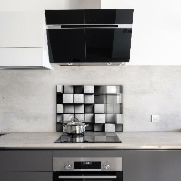 Hob splashback Monochrome cubes