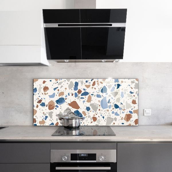 Kitchen glass panel Terrazzo terrazzo stone