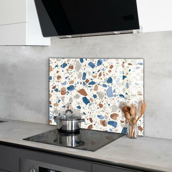 Kitchen glass panel Terrazzo terrazzo stone