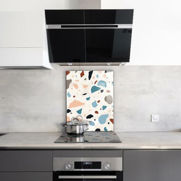 Kitchen glass panel Terrazzo terrazzo stone