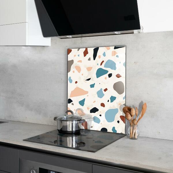 Kitchen glass panel Terrazzo terrazzo stone