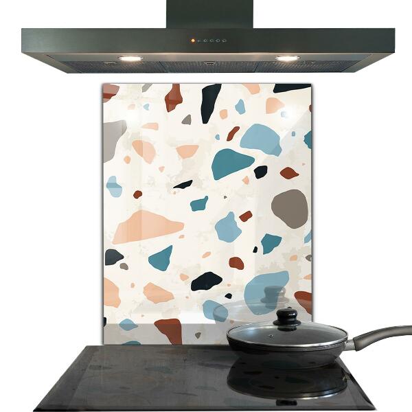 Kitchen glass panel Terrazzo terrazzo stone
