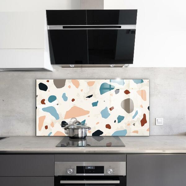 Kitchen glass panel Terrazzo terrazzo stone