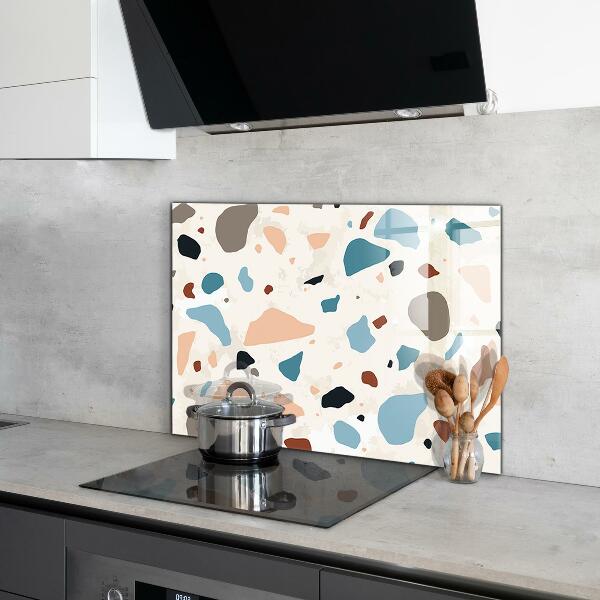 Kitchen glass panel Terrazzo terrazzo stone