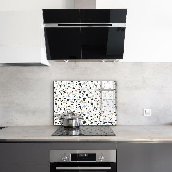 Kitchen glass panel Terrazzo terazzo stone