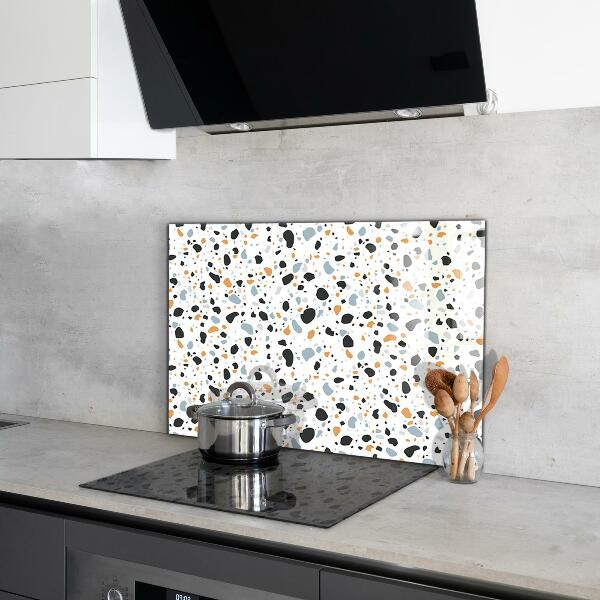 Kitchen glass panel Terrazzo terazzo stone
