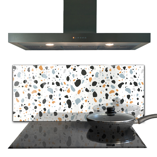 Kitchen glass panel Terrazzo terazzo stone