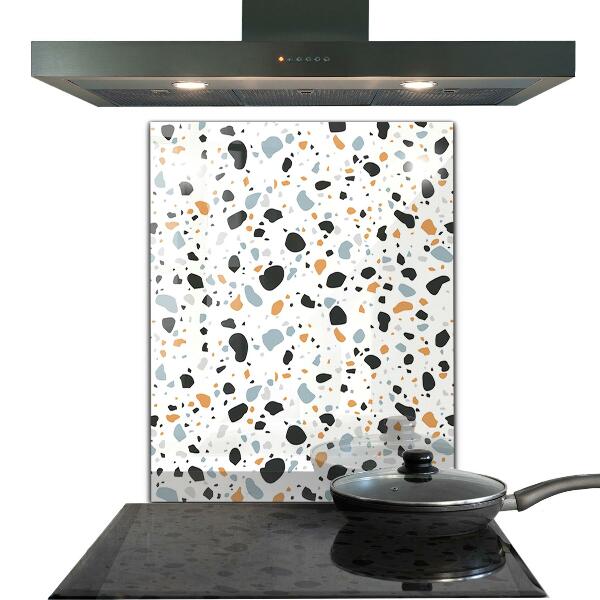 Kitchen glass panel Terrazzo terazzo stone