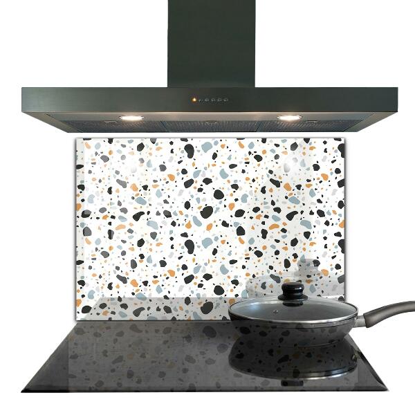 Kitchen glass panel Terrazzo terazzo stone