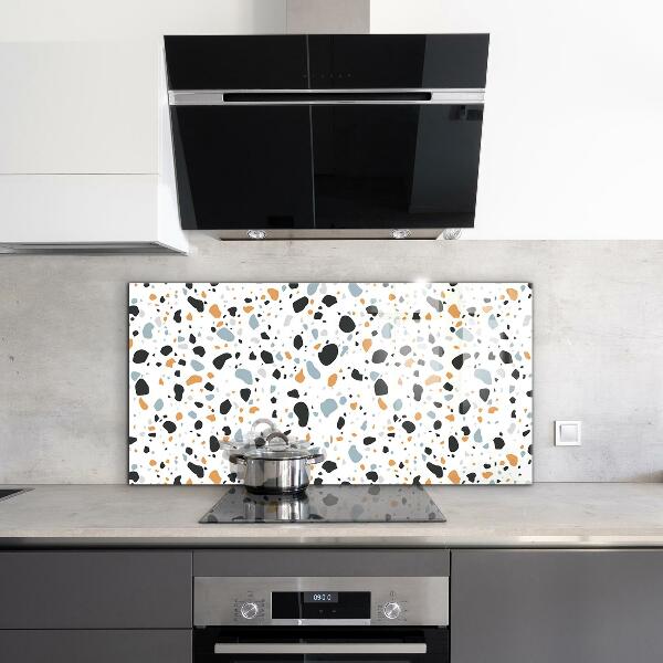 Kitchen glass panel Terrazzo terazzo stone