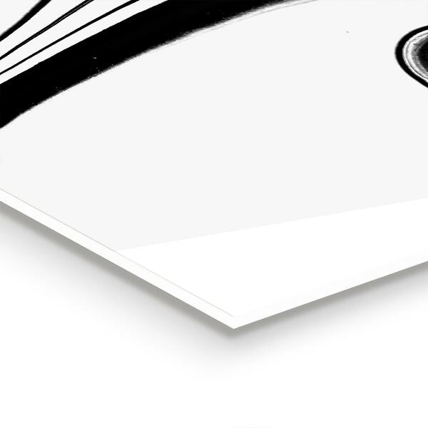 Hob splashback White marble black lines