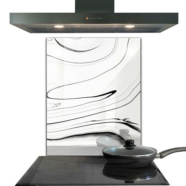 Hob splashback White marble structure